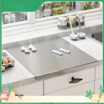 Разделочная доска из нержавеющей стали с выступом для домашней пиццы, разделочная доска для выпечки, кондитерских изделий, защитная доска для столешницы, кухонный гаджет