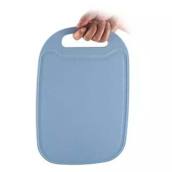 Разделочная доска пластиковая большого размера многофункциональная с ручкой для удобного захвата доска для нарезки