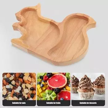 Разделочная доска в форме белки, деревянные разделочные доски, поднос для сыра, десерта, разделочная доска для мясных изделий, весеннее салатное блюдо, разделочная доска для мяса 20x15cm естественный