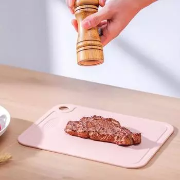 Разделочная доска Yousheng, двухсторонняя, нескользящая, портативная, кухонная, для мяса, фруктов, овощей, разделочная доска для домашнего хозяйства S розовый