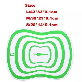 Разделочные доски для кухни с противоскользящим покрытием Инструмент Гибкая прозрачная разделочная доска Разделочные доски для кухни из полипропилена Классификация разделочных досок S-20x14x0.1cm жёлтый