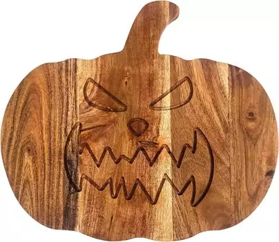 Разделочные доски из дерева для кухни, толстая разделочная доска, большие подносы с глубоким желобком для сока и ручками, деревянные подносы для мяса, фруктов и сыра Large коричневый