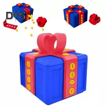 Раздражающая подарочная коробка, хитрые игрушки с винтами, секретный контейнер для подарков-приколов, веселый контейнер для денег и карт, забавные подарочные коробки в 3D 5.5 cm темно-оранжевого