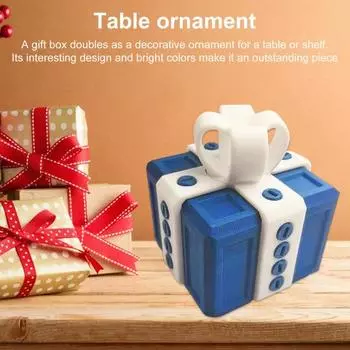 Раздражающая подарочная коробка с винтами, большая шуточная коробка с винтами, 3D-печатная головоломка, кляп 6cm золотистый