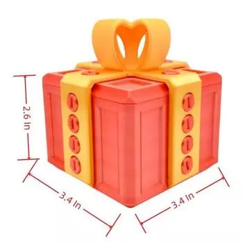 Раздражающая подарочная коробка с винтами Большие раздражающие подарочные коробки Коробка с винтами для розыгрыша 3D-печатная подарочная коробка Контейнер для денег и карточек Рождественский подарок 6cm