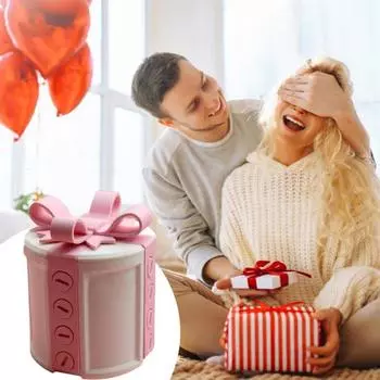 Раздражающая подарочная коробка с винтами ко Дню святого Валентина Розовая подарочная коробка с винтами и бантом 3D-головоломка Подарочная коробка с кляпом Подарок на день рождения Годовщина