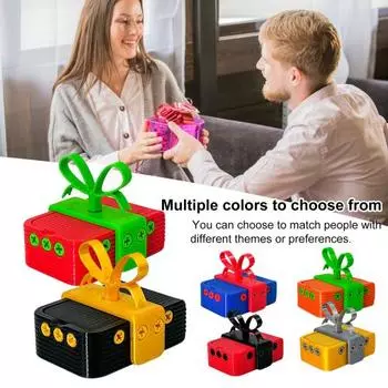 Раздражающая подарочная коробка с винтами, розыгрыш на День святого Валентина, подарочная коробка с головоломкой, напечатанная на 3D-принтере, веселый контейнер для денег и карт B