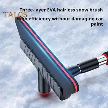 Раздвижная лопата для снега с пенопластовой рукояткой, скребки для льда и щетка для снега для лобового стекла автомобиля, грузовика, внедорожника, фургона, автофургона, рождественского подарка чёрный/красный