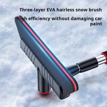 Раздвижная лопата для снега с пенопластовой рукояткой, скребками для льда и щеткой для снега для автомобиля