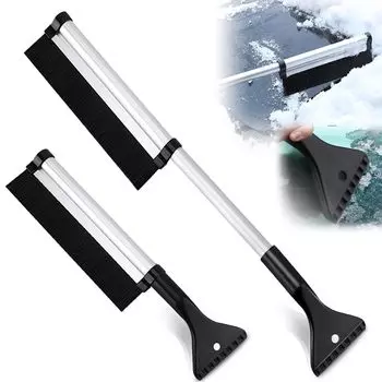 Раздвижная щетка для снега, скребок для лобового стекла, 2 в 1, легкая лопата для уборки снега, щетка, скребок для льда для автомобиля/грузовика