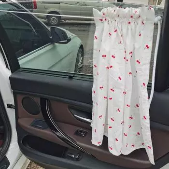 Раздвижная занавеска на присоске, симпатичная, хлопковая, для детского окна в машину, солнцезащитный козырек, защита от ультрафиолета, тканевая занавеска на присоске для детей, малышей