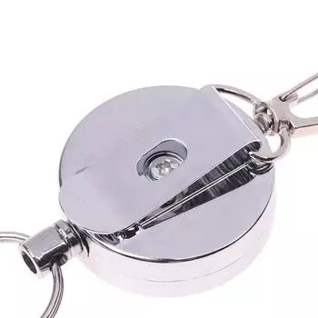 Раздвижной металлический брелок с зажимом для ремня, держатель для бейджа