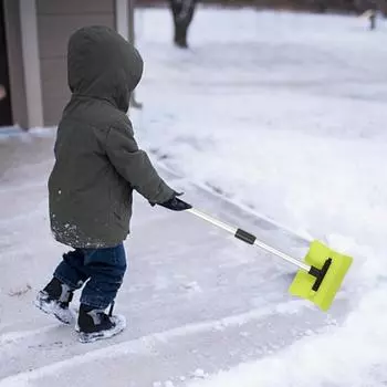 Раздвижной скребок для льда, щетка для снега, вращающаяся на 180 градусов, головка скребка для лобового стекла автомобиля, вентиляционное отверстие автомобиля, прочная нескользящая пена для удаления снега серый
