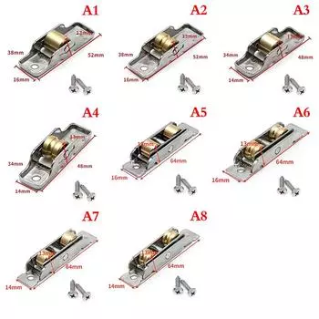Раздвижные колеса Ролики Тяжелые бесшумные ролики для раздвижных дверей из нержавеющей стали Мебельная фурнитура
