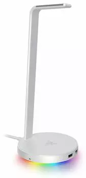 Razer Base Station V2 Chroma Mercury White Подставка для наушников с базой USB-концентратор 2 порта Совместимость с RGB Авторизованный дистрибьютор Нескользящий [Японский