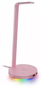 Razer Base Station V2 Chroma Quartz Pink Подставка для наушников с базой USB-концентратор 2 порта Совместимость с RGB Авторизованный дистрибьютор Нескользящая [Японский