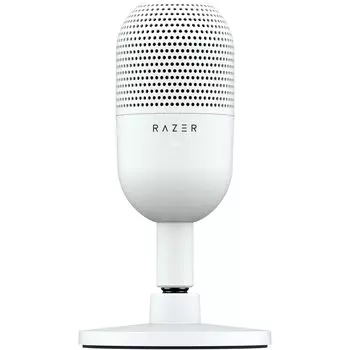 Razer Seiren V3 Mini White Condenser Microphone Ultra Compact Design Tap Mute Sensor Gaming Microphone USB Microphone Distribution Seiren Busley Mini