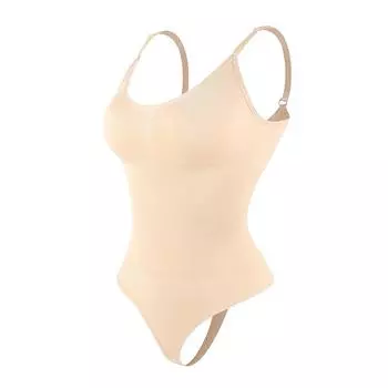 Разглаживающий боди для коррекции фигуры для женщин Faja Корректор для всего тела Стринги Мягкое формирование тела Скульптурирование Грудь Похудение Нижнее белье XS телесный