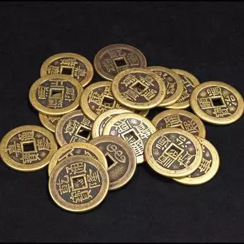 Различные антикварные монеты США и Китая, фэн-шуй, счастливая китайская монета с удачей, восточный император, деньги Цин, набор Цин 5pcs золотой