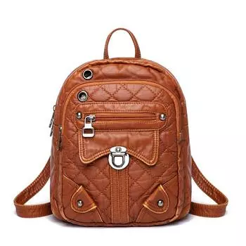 Различные методы крепления для женской сумки через плечо с застежкой-пряжкой в стиле ретро, женская сумка через плечо с заклепками и бриллиантами, повседневный небольшой рюкзак для женщин