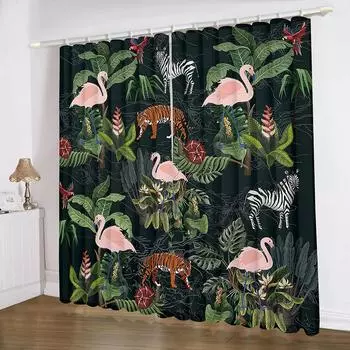 Различные милые животные стиль высокие затемненные шторы много разных цветов узор плотные затемненные шторы для спальни гостиная занавеска W55 X H120cm X 2&HOOK