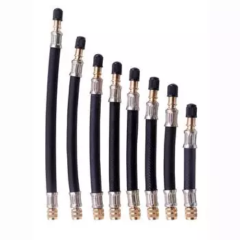 Различные плетеные гибкие шланги, клапаны для шин, надувной резиновый шланг, стальная проволока, автомобильные колеса, штоки клапана для шин, удлинители, адаптер для трубки