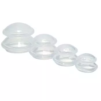 Различные размеры антицеллюлитных силиконовых присосок Ventosas, массажные банки для тела, набор вакуумных банок для лица, банки для похудения No.4 синий