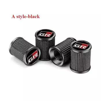 Различные стили для Gr 4 шт./комплект автомобильных алюминиевых ступиц колесных дисков Крышка клапана черного серебристого цвета для Gr Sport C-Hr Rav4 Avensis Prado Prius Auto