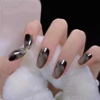 Размазанный темный стиль, без пятен, идеально подходит для легкого дизайна ногтей своими руками, накладные женские аксессуары для ногтей