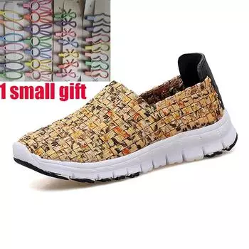Размер 32-44 женская обувь летняя плетеная женская обувь разноцветная плетеная обувь мягкая дышащая женская повседневная обувь ручной работы 3