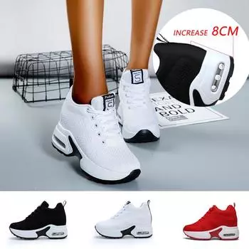 Размер 34-39. Женские модные легкие кроссовки. Увеличенная обувь. Повседневная обувь на открытом воздухе. 35 белый