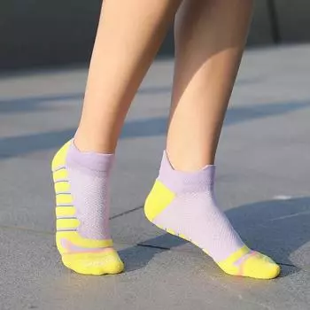 Размер 35-39, тонкие весенне-летние новые носки для марафонского бега, женские быстросохнущие спортивные носки, носки-лодочки One-size жёлтый