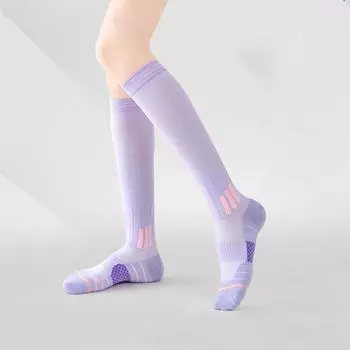 Размер 35-39, женские весенне-летние длинные компрессионные носки для прыжков со скакалкой, спортивные носки под давлением для упражнений One-size белый