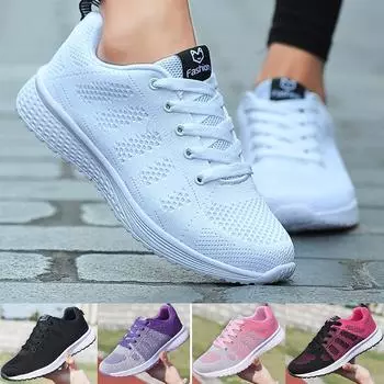 Размер 35-44 Женская/Мужская модная легкая дышащая спортивная обувь Кроссовки для мужчин 35 серый/розовый