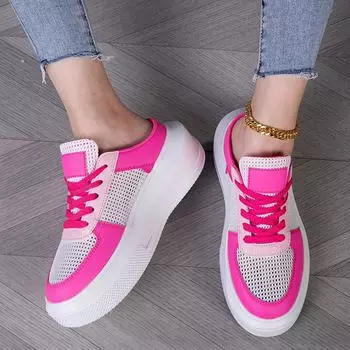 Размер 35-45 летние женские повседневные полусандалии на толстой подошве из дышащей кожи с сетчатой вставкой на платформе для повседневных прогулок 35