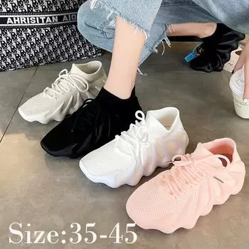 Размер 35-45, мужская/женская спортивная обувь, дышащие легкие кроссовки, женская обувь, мужская спортивная обувь 35 чёрный