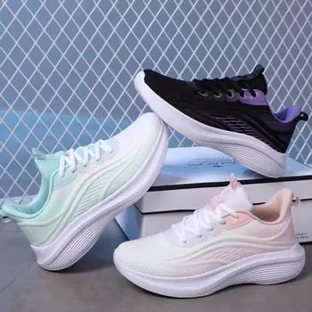 Размер 35-45, новая повседневная спортивная обувь для мужчин и женщин, супер легкие кроссовки для бега 35 чёрный/фиолетовый