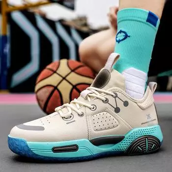 Размер 35–46. Мужская обувь. Детская обувь. Баскетбольная обувь. Повседневная дышащая обувь. Спортивная обувь для бега для мальчиков и девочек. 39 бежевый