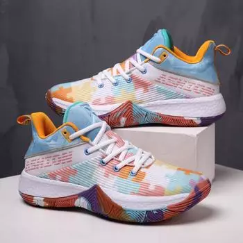 Размер 35–46. Мужская обувь. Повседневная детская обувь. Баскетбольная обувь. Спортивная обувь для мальчиков и девочек. 35 жёлтый