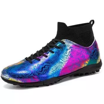 Размер 35-46, мужские/женские камуфляжные футбольные бутсы, резиновая мягкая подошва с короткими ногтями, искусственный газон, молодежные детские футбольные бутсы 35 белый