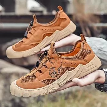 Размер 35–48. Мужская обувь. Детская обувь. Повседневная дышащая обувь. Спортивные кроссовки для бега для мальчиков и девочек. 38 коричневый