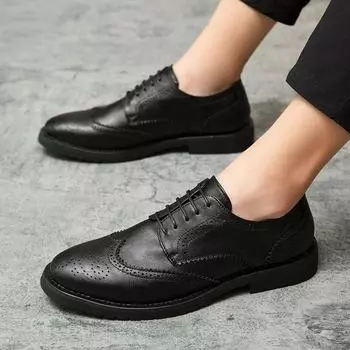 Размер 37-48. Мужская обувь. Детская обувь. Кожаная обувь. Деловая обувь. Повседневные дышащие кроссовки для детей. 38 чёрный