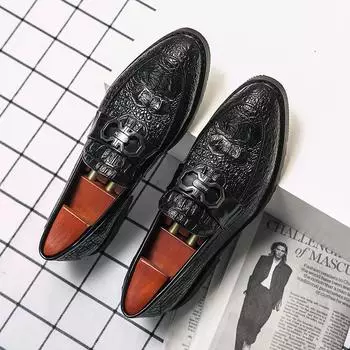 Размер 38-46 Модная мужская повседневная кожаная обувь Слипоны Повседневные лоферы для вождения Обувь XRS-10719 38