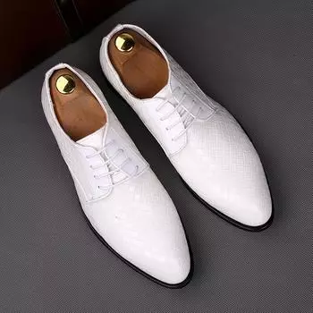 Размер 38~48, формальные туфли, мужские оксфорды, заводской аутлет, элегантные кожаные туфли, трендовые мужские свадебные туфли H432 38 чёрный