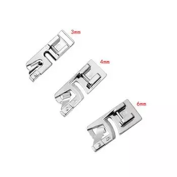 Размер 3/4/6 мм Бытовая многофункциональная лапка для окантовки Завивки Прижимная лапка Блокировка Прижимная лапка Коллекция Аксессуары для швейных машин