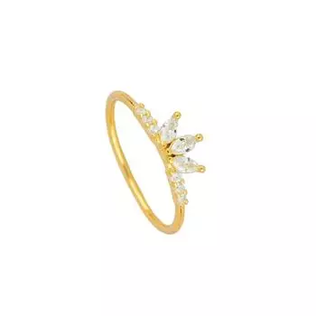 Размер 6/7/8 стерлингового серебра циркон кольца женские изящные простые позолоченные кольца ювелирные изделия женские кольца 8