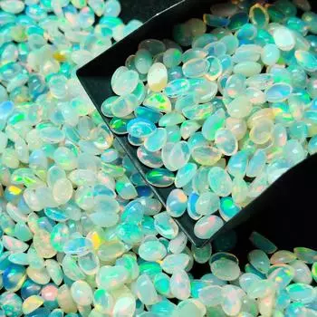 Размер 6x4 мм AAA++ Натуральный эфиопский огненный опал Welo овальной формы высшего качества, оптовая партия, свободный драгоценный камень эфиопского опала. 6x4 MM Oval 10 Carat Lot