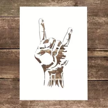 Размер А4 DIY ремесло многослойный рок-ролл трафарет для настенной живописи Скрапбукинг штамповка альбом декоративное тиснение бумажная карта трафарет шаблон