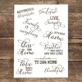 Размер А4 DIY ремесло многослойный трафарет с буквами для настенной живописи Скрапбукинг штамповка альбом декоративное тиснение бумажная карта трафарет шаблон