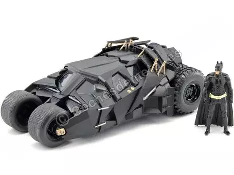 Размер Batman 2008 Темный рыцарь Бэтмобиль литой мини-машины с фигуркой Бэтмена 1/24 чёрный